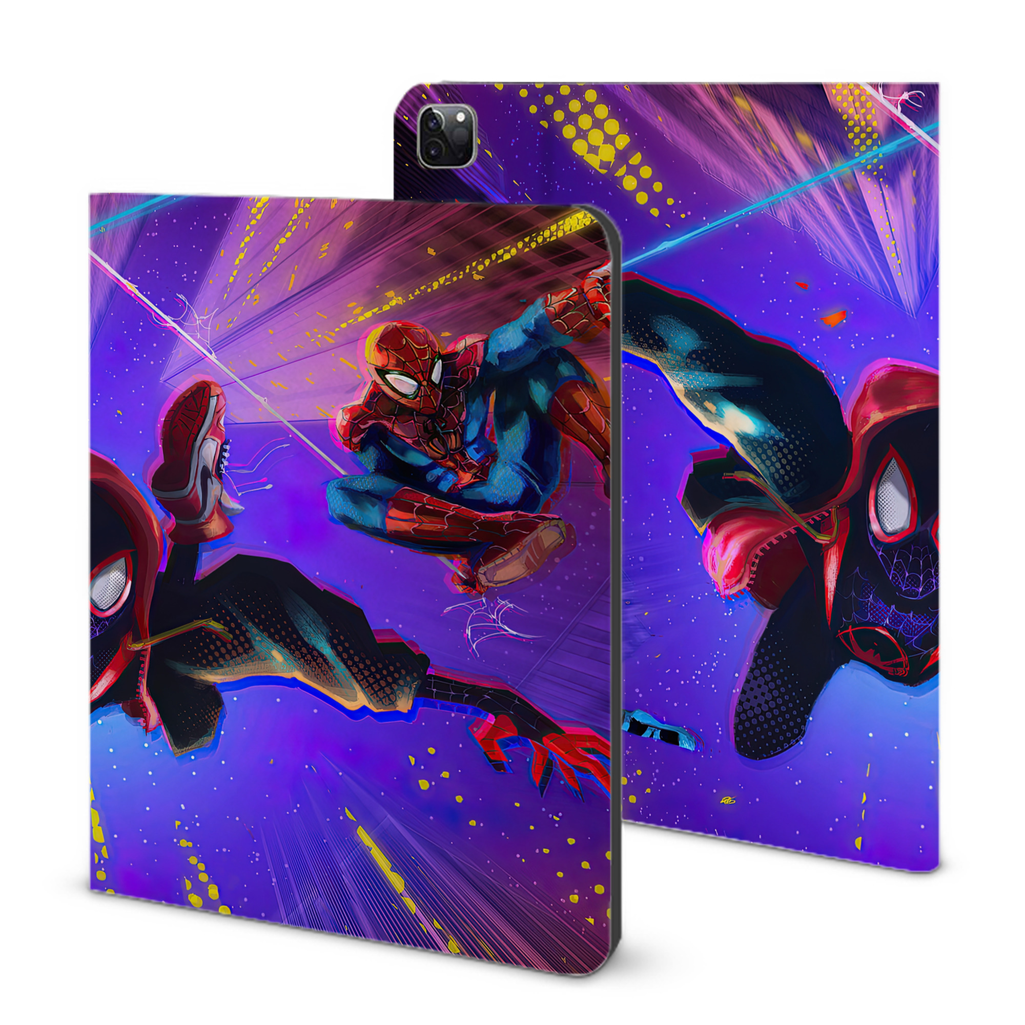 （画像用） Spider Man スパイダーマン IPad ケース ブック型 PUレザー TPU 耐衝撃 軽量 薄型 ペン収納なし 全面保護 IPad 各モデル対応